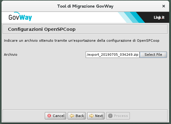Archivio Configurazioni OpenSPCoop